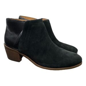 Madewell Cait Bootie Leather and Suede Black